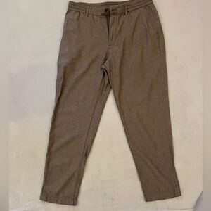 Banana Republic Factory Athletic Linen-Blend Drawstring Pants Taupe Size 31x30